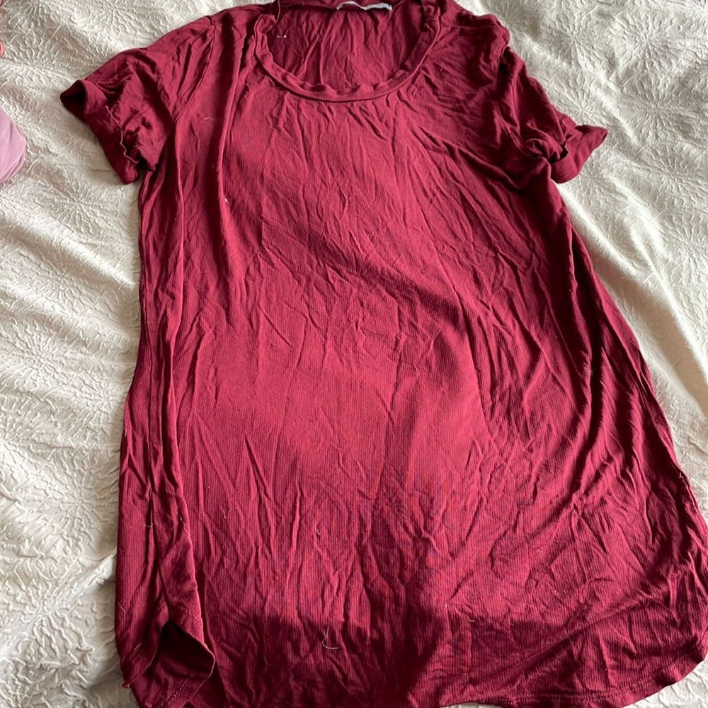 Oversized red tee